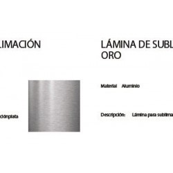 lámina para sublimar dorada/plateada 20x30cm